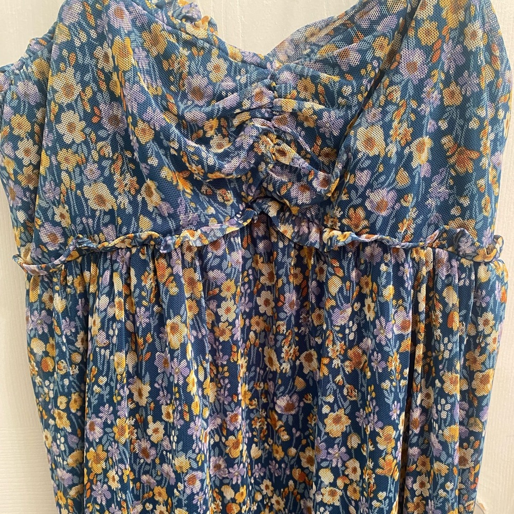 Spaghetti Strap Floral Mini Dress